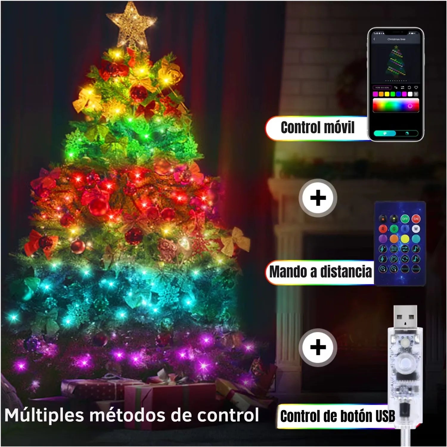 Luces Led de Navidad 5m Inteligentes